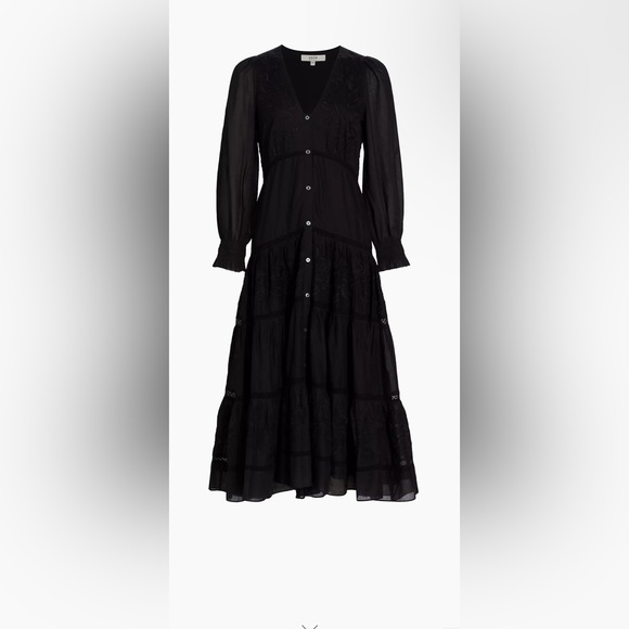 Joie  Meredine Cotton Midi-Dress sz 0 $428 - Picture 2 of 6